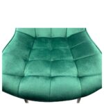 Σετ 4 τεμαχιών Καρέκλα Τραπεζαρίας ArteLibre BRISA Πράσινο/Μαύρο Βελούδο/Μέταλλο 53x60x85cm - Image 12