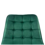 Σετ 4 τεμαχιών Καρέκλα Τραπεζαρίας ArteLibre BRISA Πράσινο/Μαύρο Βελούδο/Μέταλλο 53x60x85cm - Image 13