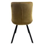 Σετ 4 τεμαχιών Καρέκλα Τραπεζαρίας ArteLibre BRISA Μπεζ/Μαύρο Βελούδο/Μέταλλο 53x60x85cm - Image 4