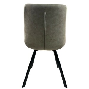 Καρέκλα Τραπεζαρίας ArteLibre MILONGA Μπεζ/Μαύρο PU/Μέταλλο 55x61x88cm - Image 5