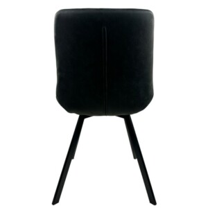 Καρέκλα Τραπεζαρίας ArteLibre MILONGA Γκρι/Μαύρο PU/Μέταλλο 55x61x88cm - Image 4