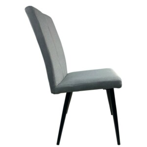 Καρέκλα Τραπεζαρίας ArteLibre FANDANGO Γκρι/Μαύρο Ύφασμα/Μέταλλο 43x56x97cm - Image 3