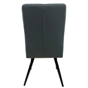 Καρέκλα Τραπεζαρίας ArteLibre FANDANGO Γκρι/Μαύρο Ύφασμα/Μέταλλο 43x56x97cm - Image 4