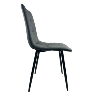 Καρέκλα Τραπεζαρίας ArteLibre YUCATAN Ανθρακί PU/Μέταλλο 44x55x86cm - Image 3