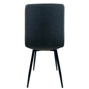 Καρέκλα Τραπεζαρίας ArteLibre YUCATAN Ανθρακί PU/Μέταλλο 44x55x86cm - Image 4