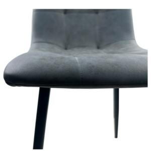 Καρέκλα Τραπεζαρίας ArteLibre YUCATAN Ανθρακί PU/Μέταλλο 44x55x86cm - Image 5