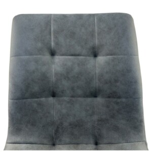 Καρέκλα Τραπεζαρίας ArteLibre YUCATAN Ανθρακί PU/Μέταλλο 44x55x86cm - Image 7