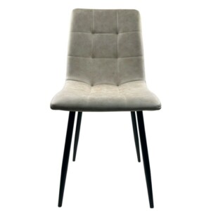 Καρέκλα Τραπεζαρίας ArteLibre YUCATAN Μπεζ/Μαύρο PU/Μέταλλο 44x55x86cm - Image 2