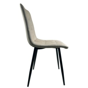 Καρέκλα Τραπεζαρίας ArteLibre YUCATAN Μπεζ/Μαύρο PU/Μέταλλο 44x55x86cm - Image 3