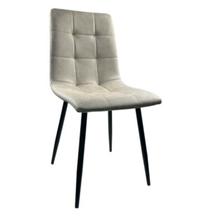 Καρέκλα Τραπεζαρίας ArteLibre YUCATAN Μπεζ/Μαύρο PU/Μέταλλο 44x55x86cm