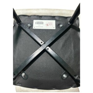 Καρέκλα Τραπεζαρίας ArteLibre YUCATAN Μπεζ/Μαύρο PU/Μέταλλο 44x55x86cm - Image 5