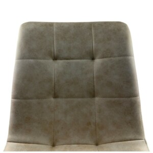 Καρέκλα Τραπεζαρίας ArteLibre YUCATAN Μπεζ/Μαύρο PU/Μέταλλο 44x55x86cm - Image 8