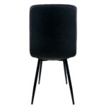 Σετ 4 τεμαχιών Καρέκλα Τραπεζαρίας ArteLibre YUCARIA Ανθρακί/Μαύρο PU/Μέταλλο 44x55x86cm - Image 4