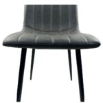 Σετ 4 τεμαχιών Καρέκλα Τραπεζαρίας ArteLibre YUCARIA Ανθρακί/Μαύρο PU/Μέταλλο 44x55x86cm - Image 5