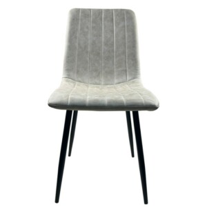 Καρέκλα Τραπεζαρίας ArteLibre YUCARIA Μπεζ/Μαύρο PU/Μέταλλο 44x55x86cm - Image 2