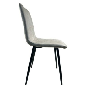 Καρέκλα Τραπεζαρίας ArteLibre YUCARIA Μπεζ/Μαύρο PU/Μέταλλο 44x55x86cm - Image 3