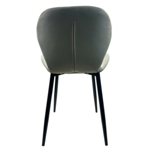 Καρέκλα Τραπεζαρίας ArteLibre RIOJA Sand/Μαύρο Ύφασμα/Μέταλλο 46x50x80cm - Image 4