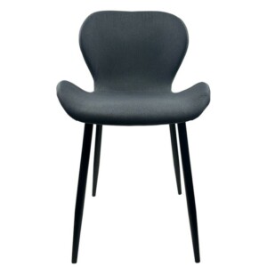 Καρέκλα Τραπεζαρίας ArteLibre RIOJA Γκρι/Μαύρο Ύφασμα/Μέταλλο 46x50x80cm - Image 2