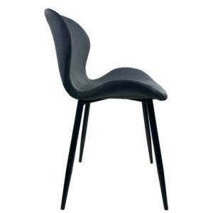 Καρέκλα Τραπεζαρίας ArteLibre RIOJA Γκρι/Μαύρο Ύφασμα/Μέταλλο 46x50x80cm - Image 3