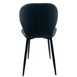 Καρέκλα Τραπεζαρίας ArteLibre RIOJA Γκρι/Μαύρο Ύφασμα/Μέταλλο 46x50x80cm - Image 4