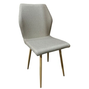 Καρέκλα Τραπεζαρίας ArteLibre LAGOA Ανοιχτό Καφέ/Φυσικό Ύφασμα/Μέταλλο 46x57x86cm - Image 2