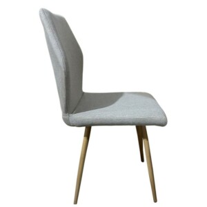 Καρέκλα Τραπεζαρίας ArteLibre LAGOA Ανοιχτό Καφέ/Φυσικό Ύφασμα/Μέταλλο 46x57x86cm - Image 4