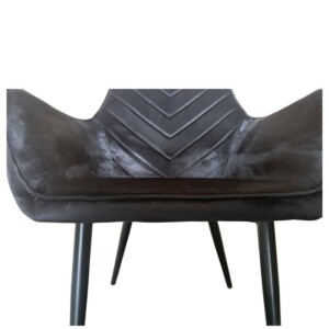 Καρέκλα Τραπεζαρίας ArteLibre FLORITA Μαύρο Βελούδο/Μέταλλο 55x57x84cm - Image 6