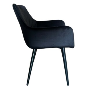 Καρέκλα Τραπεζαρίας ArteLibre FLORITA Μαύρο Βελούδο/Μέταλλο 55x57x84cm - Image 10