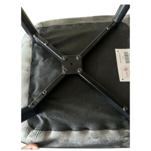 Καρέκλα Τραπεζαρίας ArteLibre FLORITA Γκρι/Μαύρο Βελούδο/Μέταλλο 55x57x84cm - Image 5