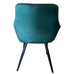 Καρέκλα Τραπεζαρίας ArteLibre FLORITA Πράσινο/Μαύρο Βελούδο/Μέταλλο 55x57x84cm - Image 5