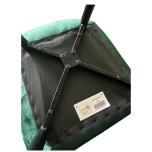 Καρέκλα Τραπεζαρίας ArteLibre FLORITA Πράσινο/Μαύρο Βελούδο/Μέταλλο 55x57x84cm - Image 6