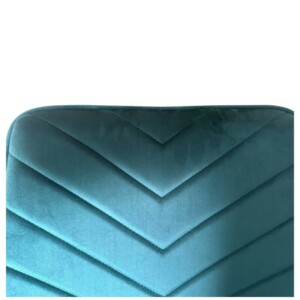 Καρέκλα Τραπεζαρίας ArteLibre FLORITA Πράσινο/Μαύρο Βελούδο/Μέταλλο 55x57x84cm - Image 8