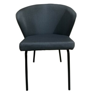 Καρέκλα Τραπεζαρίας ArteLibre JACARANDA Γκρι/Μαύρο Ύφασμα/Μέταλλο 56x56x76cm - Image 2