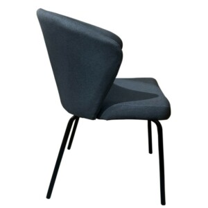 Καρέκλα Τραπεζαρίας ArteLibre JACARANDA Γκρι/Μαύρο Ύφασμα/Μέταλλο 56x56x76cm - Image 3