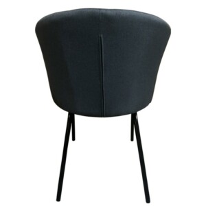 Καρέκλα Τραπεζαρίας ArteLibre JACARANDA Γκρι/Μαύρο Ύφασμα/Μέταλλο 56x56x76cm - Image 4