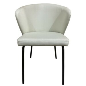 Καρέκλα Τραπεζαρίας ArteLibre JACARANDA Μπεζ/Μαύρο Ύφασμα/Μέταλλο 56x56x76cm - Image 2