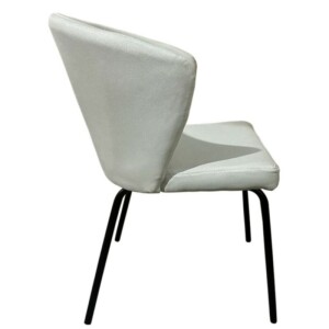 Καρέκλα Τραπεζαρίας ArteLibre JACARANDA Μπεζ/Μαύρο Ύφασμα/Μέταλλο 56x56x76cm - Image 3