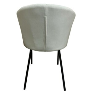 Καρέκλα Τραπεζαρίας ArteLibre JACARANDA Μπεζ/Μαύρο Ύφασμα/Μέταλλο 56x56x76cm - Image 4