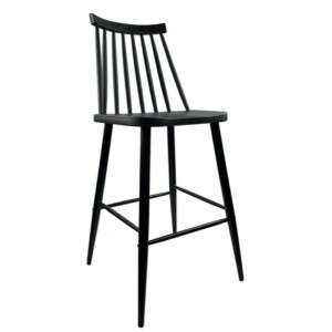 Σκαμπό Bar ArteLibre MARANTA Μαύρο PP/Μέταλλο 45x46x97cm