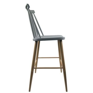 Σκαμπό Bar ArteLibre MARANTA Γκρι/Φυσικό PP/Μέταλλο 45x46x97cm - Image 11