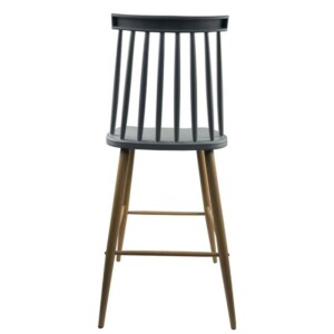 Σκαμπό Bar ArteLibre MARANTA Γκρι/Φυσικό PP/Μέταλλο 45x46x97cm - Image 12