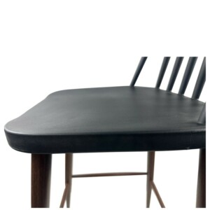 Σκαμπό Bar ArteLibre MARANTA Μαύρο/Καρυδί PP/Μέταλλο 45x46x97cm - Image 11