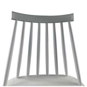 Σκαμπό Bar ArteLibre MARANTA Λευκό/Καρυδί PP/Μέταλλο 45x46x97cm - Image 5