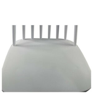 Σκαμπό Bar ArteLibre MARANTA Λευκό/Καρυδί PP/Μέταλλο 45x46x97cm - Image 6