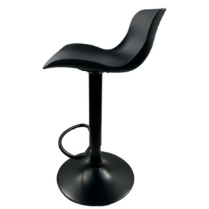 Σκαμπό Bar ArteLibre QUERIDA Μαύρο PP/Μέταλλο 44x45x58/81-79/102cm - Image 3