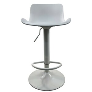 Σκαμπό Bar ArteLibre QUERIDA Λευκό PP/Μέταλλο 44x45x58/81-79/102cm - Image 2