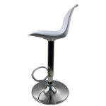 Σετ 2 τεμαχιών Σκαμπό Bar ArteLibre AMADA Λευκό/Χρώμιο PP/Μέταλλο 41x40x79-89cm - Image 3