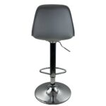 Σετ 2 τεμαχιών Σκαμπό Bar ArteLibre AMADA Λευκό/Χρώμιο PP/Μέταλλο 41x40x79-89cm - Image 4