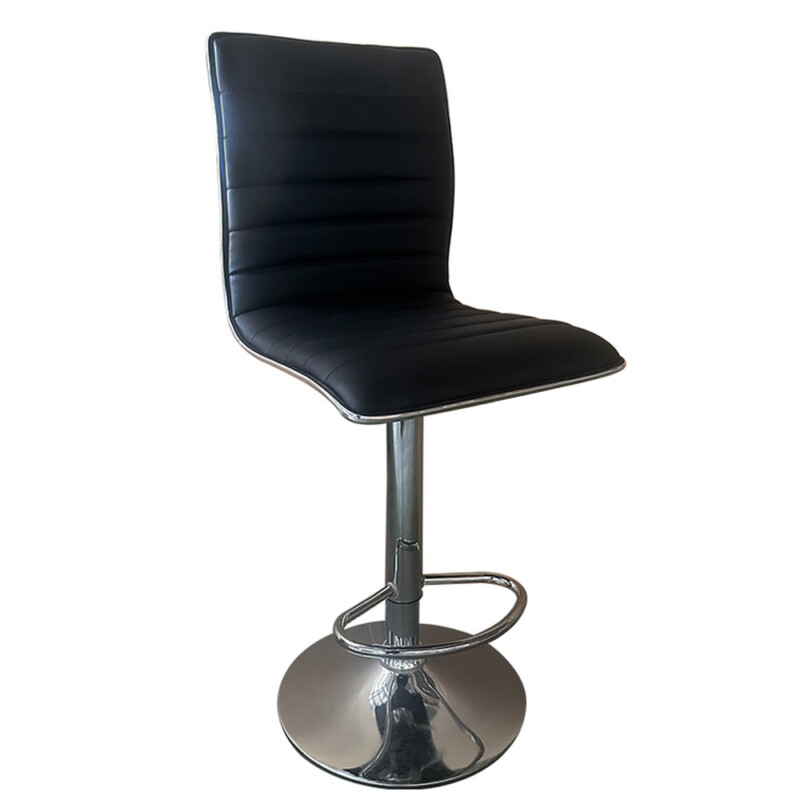 Σκαμπό Bar ArteLibre ENCANTA Μαύρο/Χρώμιο PU/Μέταλλο 41x50x59/94-80/115cm Σκαμπό Bar ArteLibre ENCANTA Μαύρο/Χρώμιο PU/Μέταλλο 41x50x59/94-80/115cm