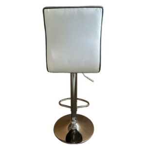 Σκαμπό Bar ArteLibre ENCANTA Λευκό/Χρώμιο PU/Μέταλλο 41x50x59/94-80/115cm - Image 4